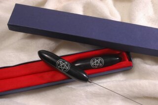 Einhandrute Speckstein mit Pentagramm