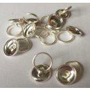 10 Perlenkappen mit Öse und Ring
