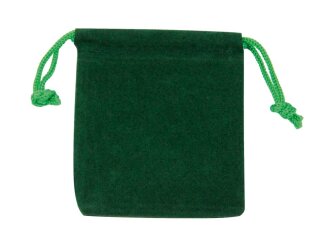 Samtbeutel gr&uuml;n 7 x 9 cm