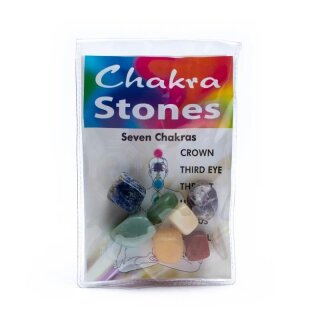 Chakra Steine Set mit Samtbeutel