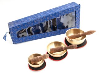Klangschalen 3er Set in Geschenkbox