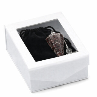 Orgonit Pendel Granat mit Samtbeutel