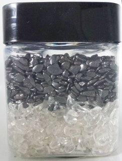 Ladesteine Bergkristall H&auml;matit 500g