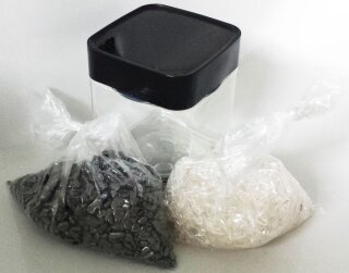 Ladesteine Bergkristall H&auml;matit 500g